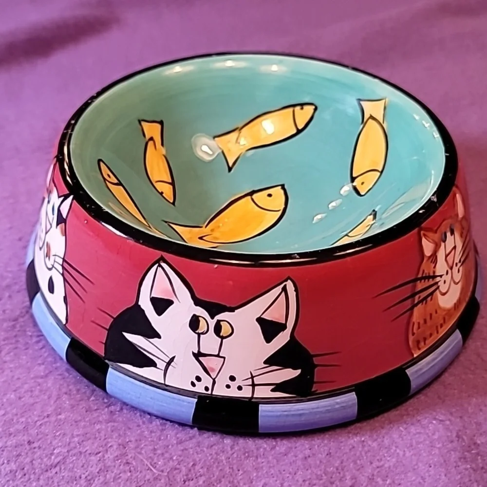 0773. CATZILLA ~ Candace Reiter Design ~ 2000 ~ Collectible Pet Dish ~ 🙀 CATS